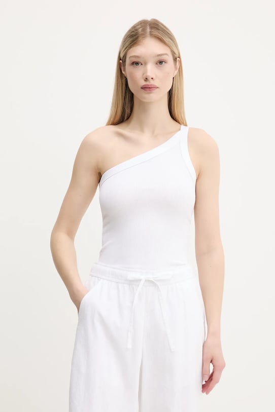 Abercrombie & Fitch top uni alb KI139.5396.100