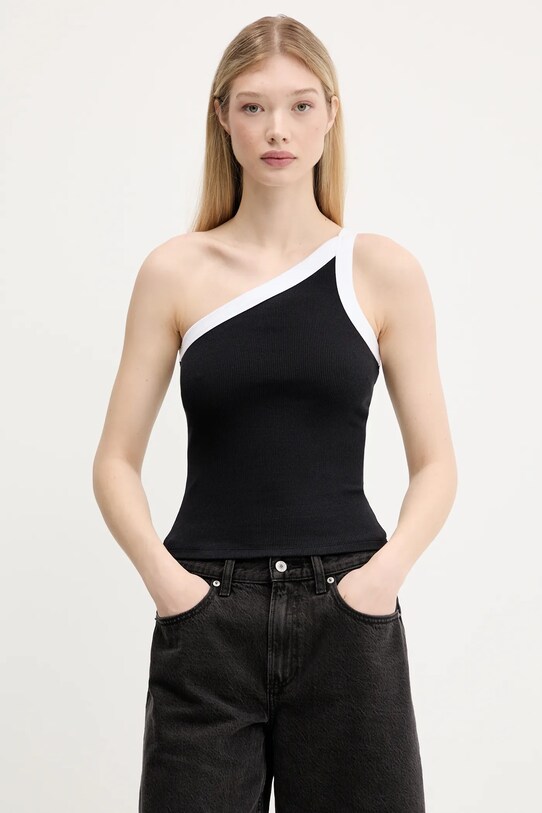 Abercrombie & Fitch top z elastanem czarny KI139.5396.910