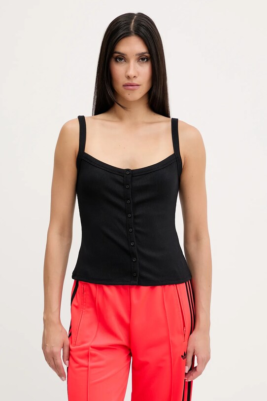Abercrombie & Fitch top z elastanem czarny KI139.5412.900