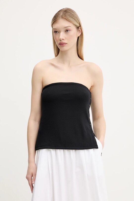 Abercrombie & Fitch top z elastanem czarny KI139.5414.900