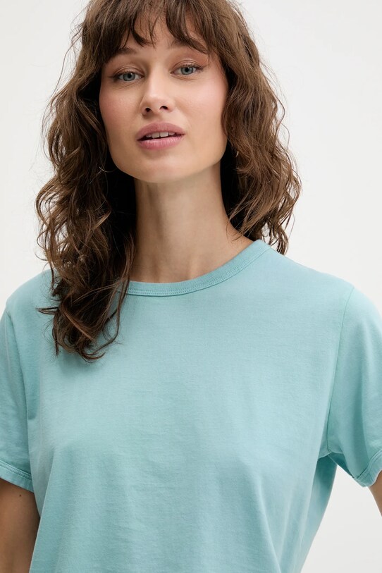 Abercrombie & Fitch t-shirt bawełniany turkusowy KI139.5527.270