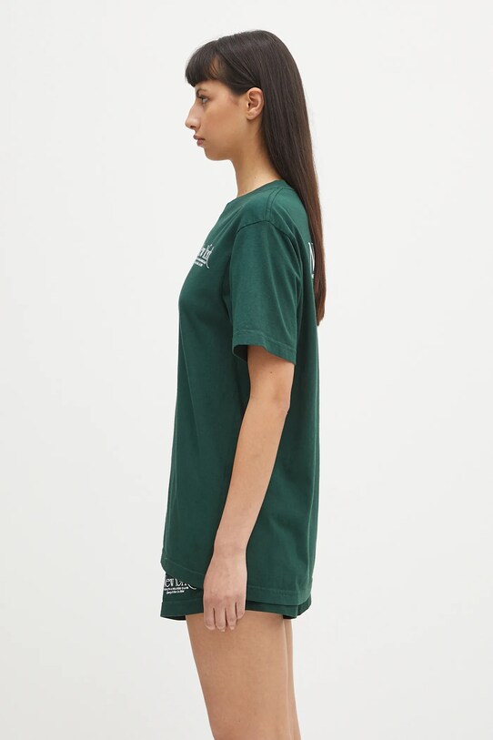 Pamučna majica Sporty & Rich Ny 94 TO043606034GR10 zelena SS25