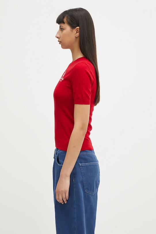 Sporty & Rich maglione in lana Vendome Merino TO078606205RE15 rosso SS25