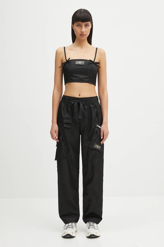 GANNI top Duchesse Nylon Strap W0483 nero