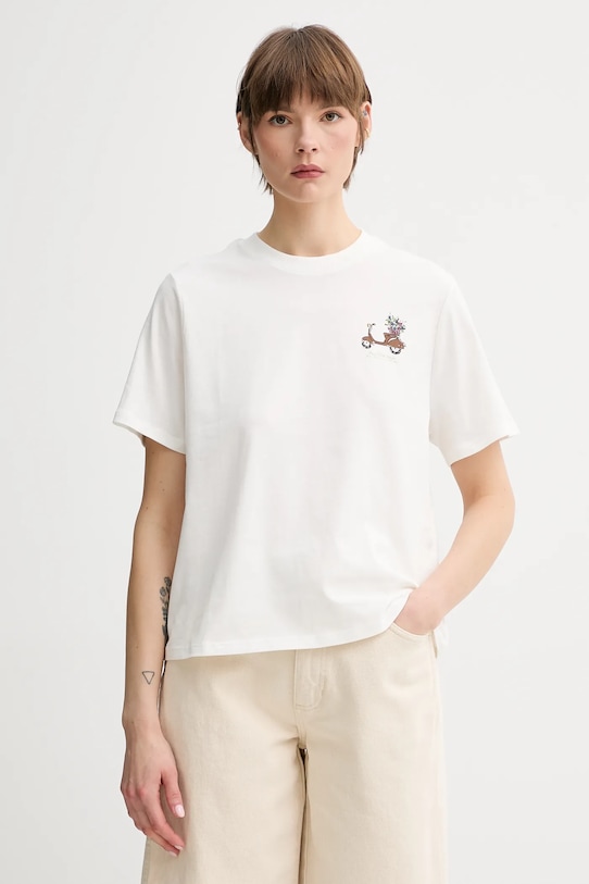 Marc O'Polo t-shirt bawełniany nadruk biały 5000006470