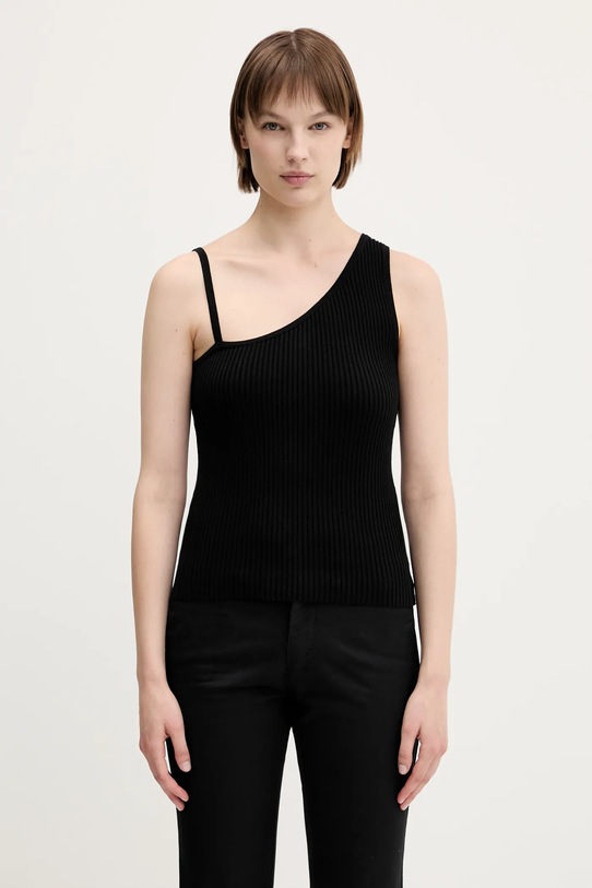 Top Samsoe Samsoe Sacheryl slim čierna F25100060