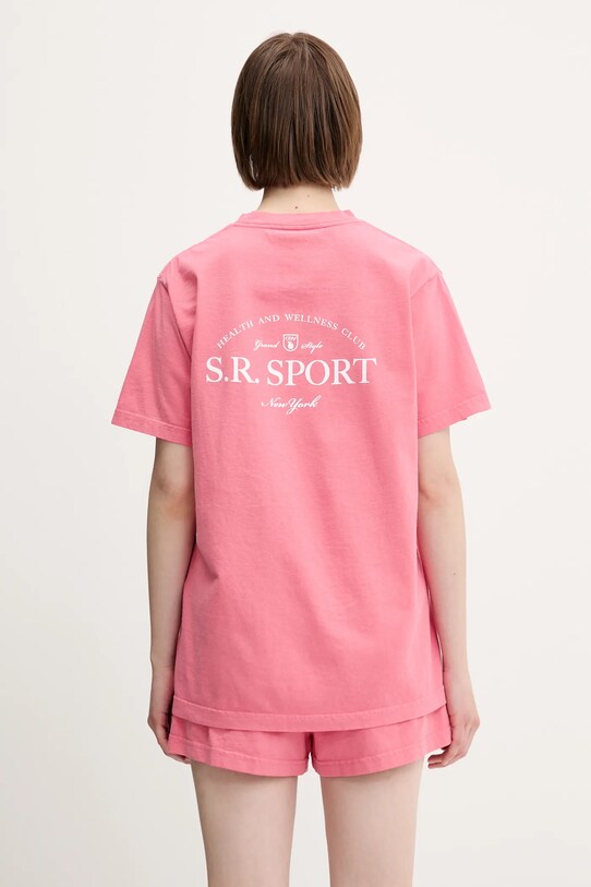 Ρούχα Βαμβακερό μπλουζάκι Sporty & Rich Wimbledon TO043612201P139 ροζ