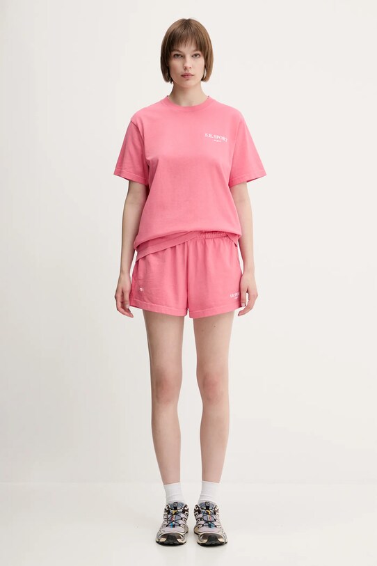 Sporty & Rich t-shirt bawełniany Wimbledon TO043612201P139 różowy
