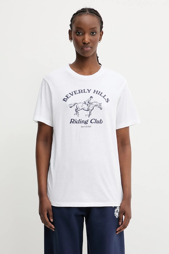 Bavlnené tričko Sporty & Rich Bh Riding Club Soft regular biela TO089626255WH01