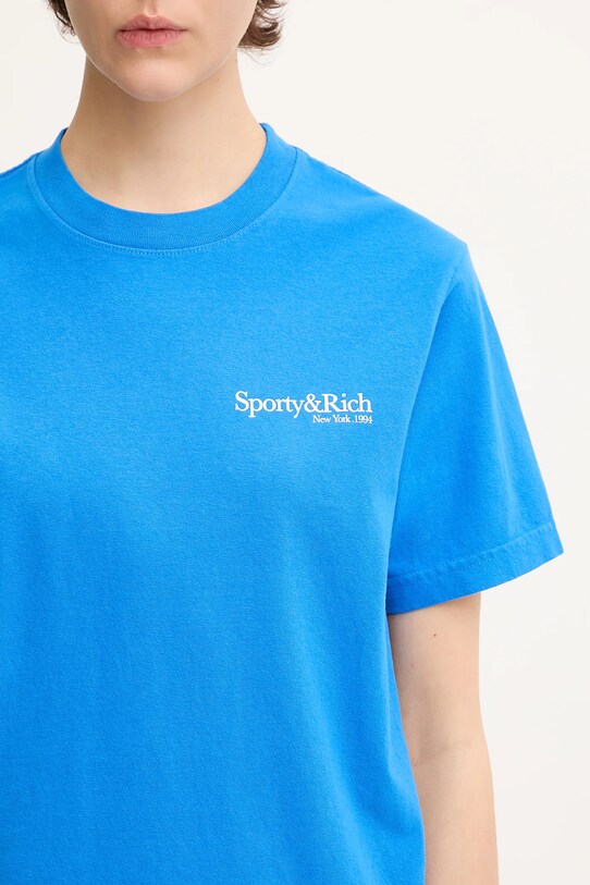 Памучна тениска Sporty & Rich Health Is Wealth син TO043622300BL67