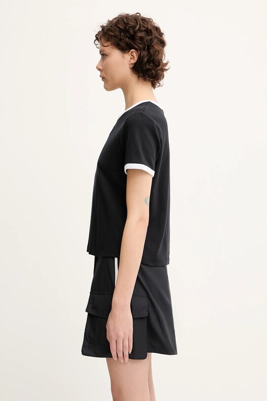 Sporty & Rich t-shirt bawełniany Srhwc Ringer TO081622305BA01 czarny SS25