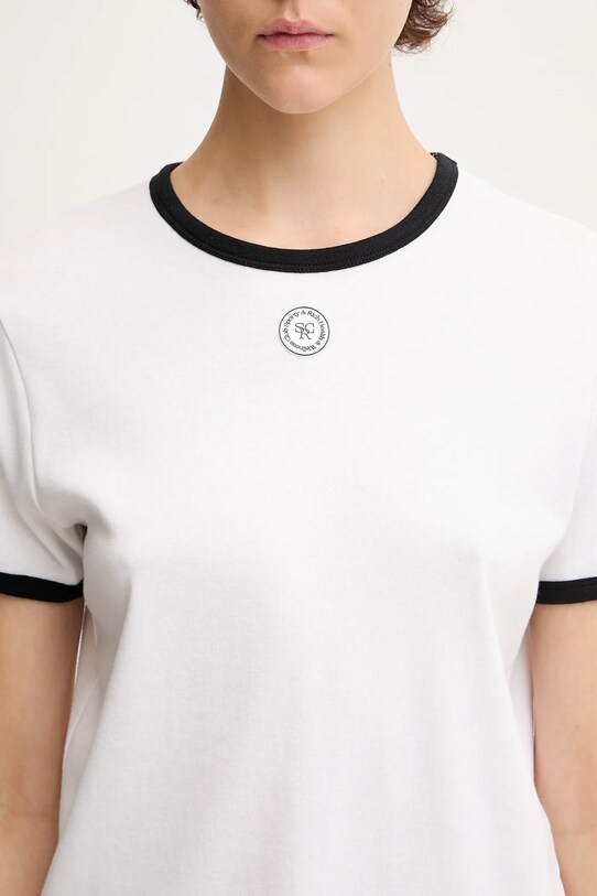 Sporty & Rich t-shirt bawełniany Srhwc Ringer biały TO081622305WH01
