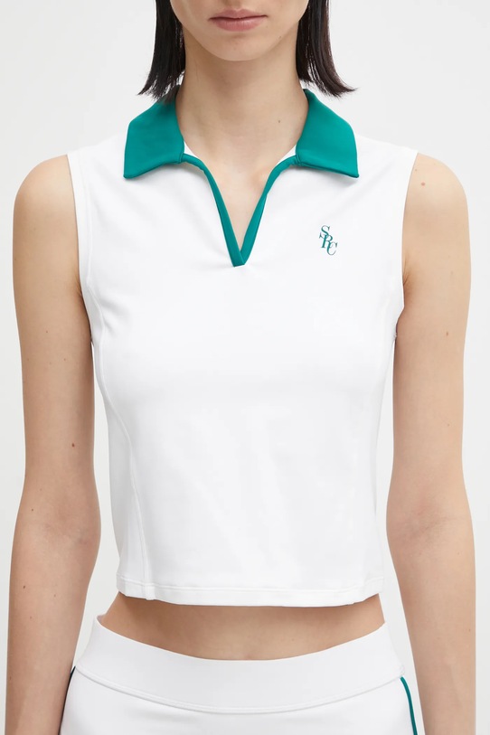 Sporty & Rich top Src Sports Polo biały TO024621302WH27