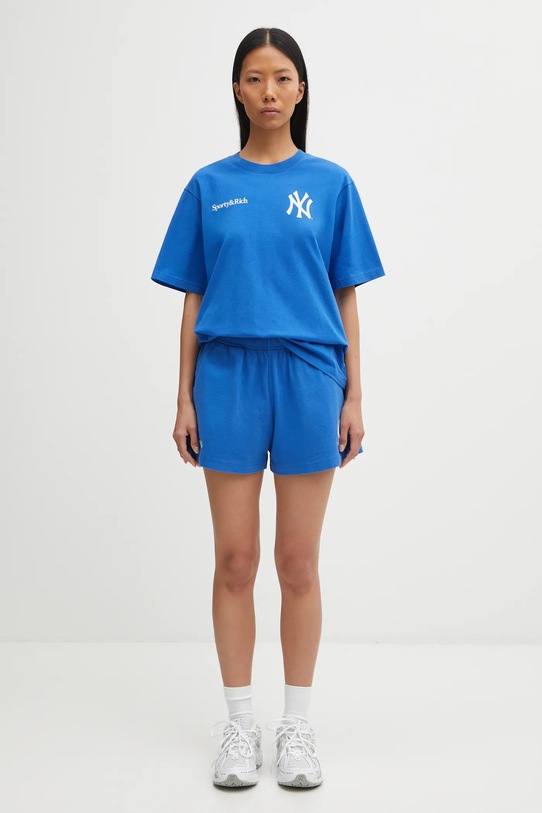 Sporty & Rich t-shirt bawełniany Champions TO043623633BL120 niebieski