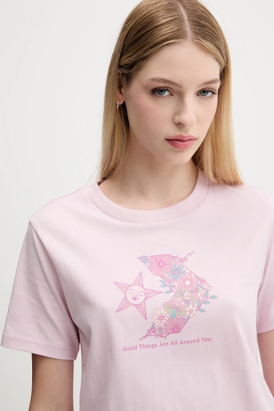 Converse tricou din bumbac roz 10027752.A03