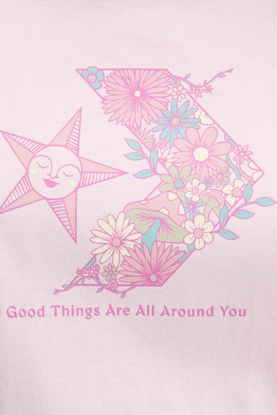 Converse tricou din bumbac 10027752.A03 roz