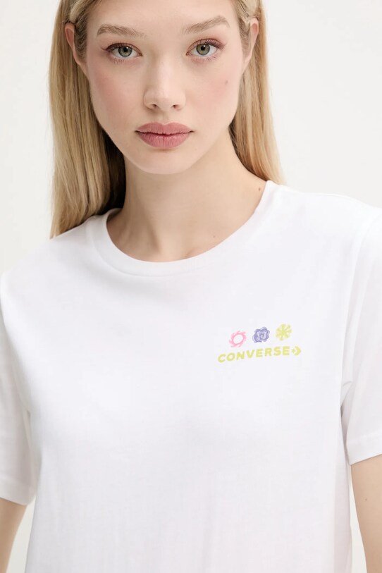 Converse t-shirt bawełniany biały 10027759.A01