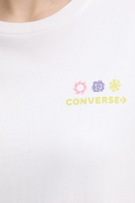 Хлопковая футболка Converse 10027759.A01 белый
