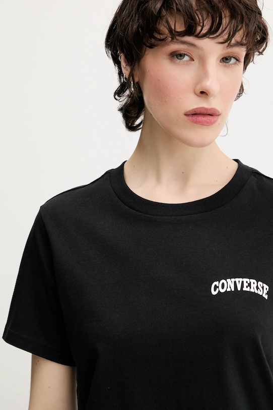 Converse t-shirt bawełniany czarny 10028336.A03