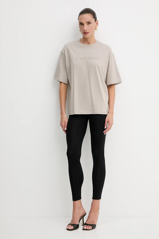 Bavlnené tričko La Mania MELANIE.T.SHIRT béžová SS25