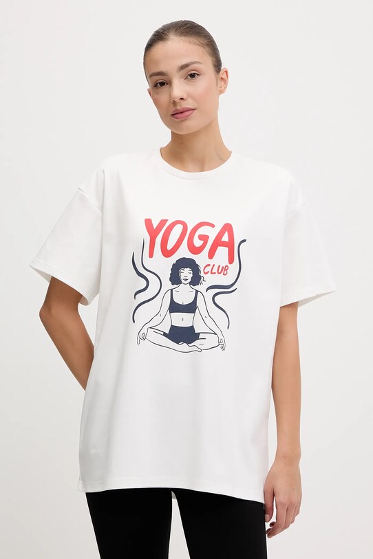 JOYINME t-shirt bawełniany Boxy nadruk biały Tshirt.Boxy