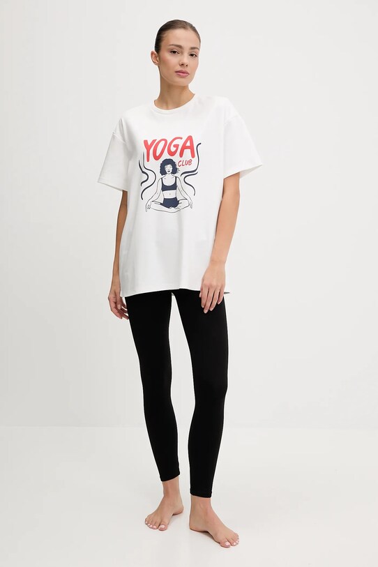 JOYINME t-shirt bawełniany Boxy Tshirt.Boxy biały SS25
