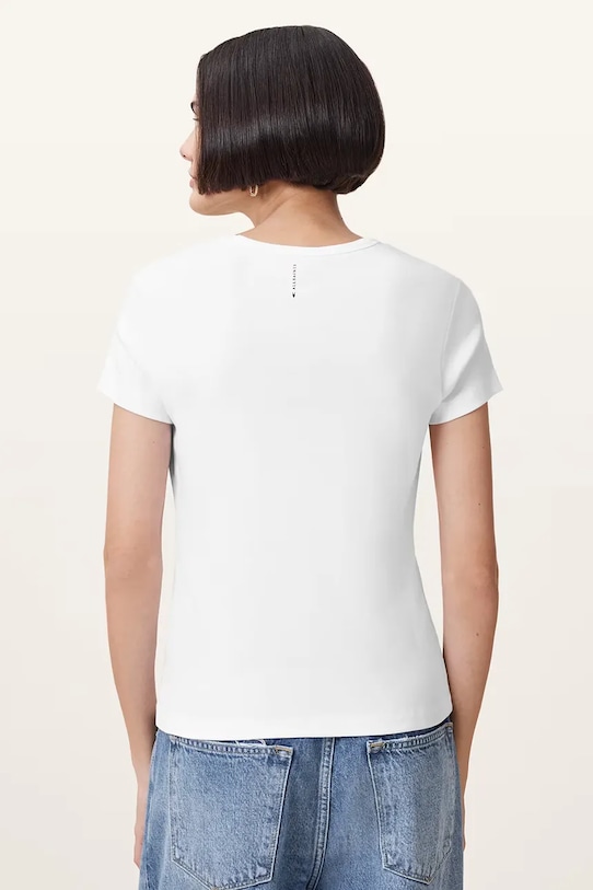 Bombažna kratka majica AllSaints STEVIE bela W194JA