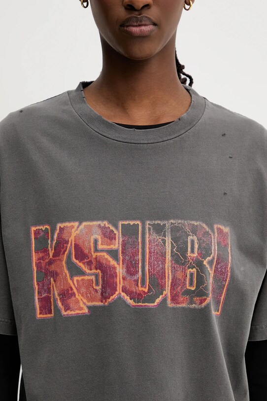 KSUBI t-shirt bawełniany kickstart oh szary WSP25TE003