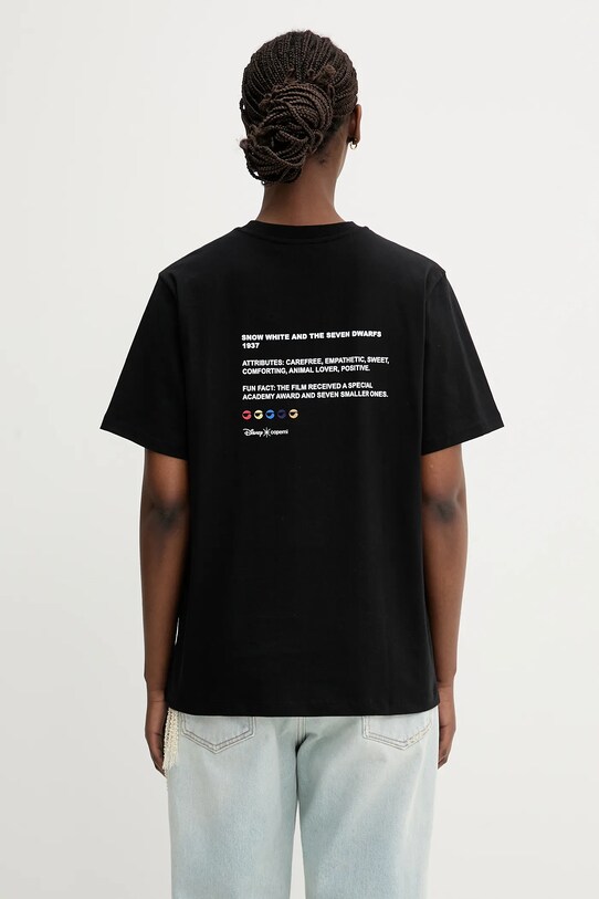 Coperni x Disney t-shirt bawełniany Snow White nadruk czarny DJS03F5036SNO