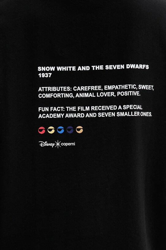 Coperni x Disney t-shirt bawełniany Snow White DJS03F5036SNO czarny