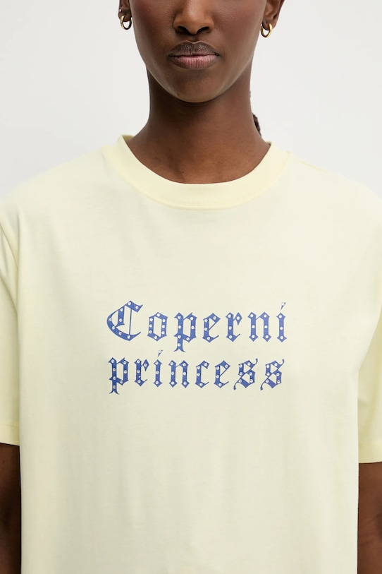 Coperni x Disney Princess tricou din bumbac galben DJS03CRF5017