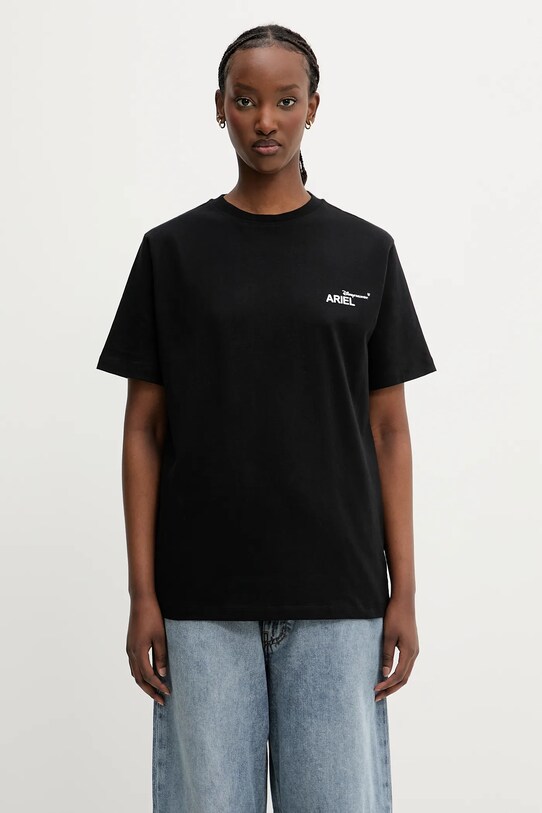 T-shirt in cotone Coperni x Disney Ariel regolare nero DJS03F5036ARI