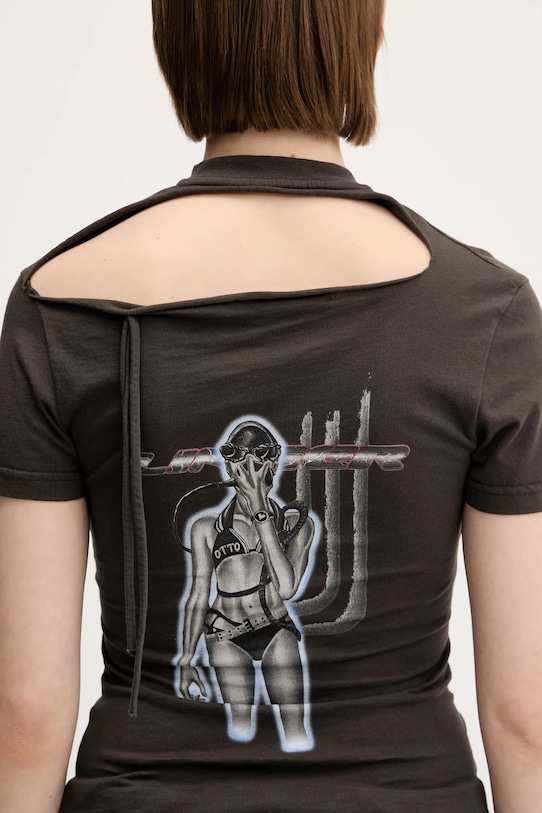 Ottolinger cotton t-shirt Cut Out brown 115.104015.02