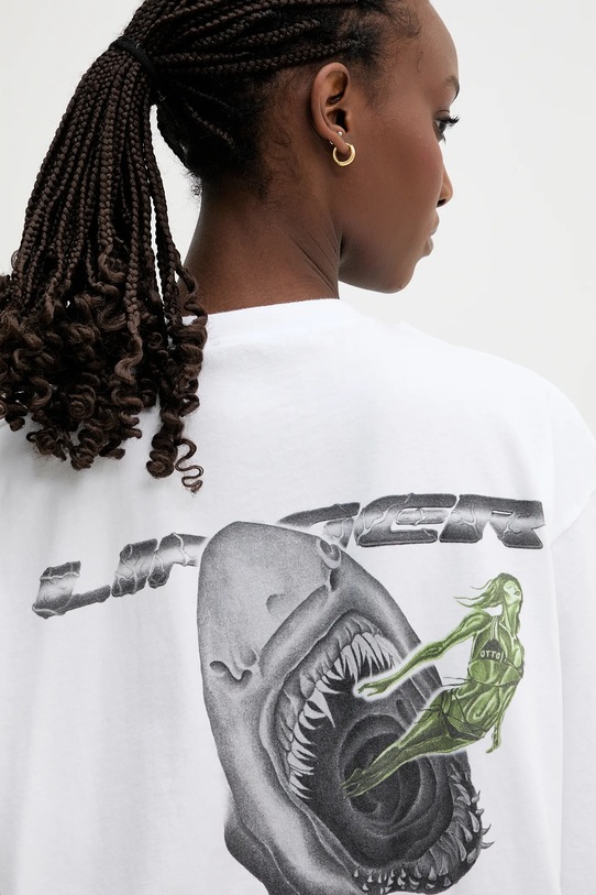 Βαμβακερό μπλουζάκι Ottolinger Oversized λευκό 115.103415.01