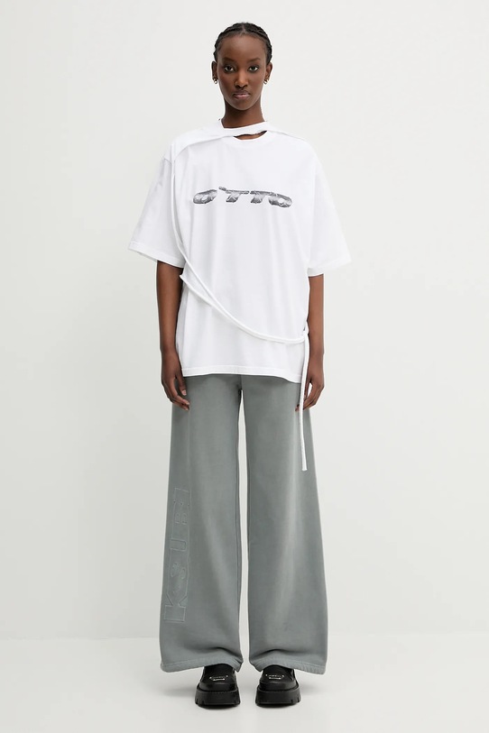 Βαμβακερό μπλουζάκι Ottolinger Oversized 115.103415.01 λευκό