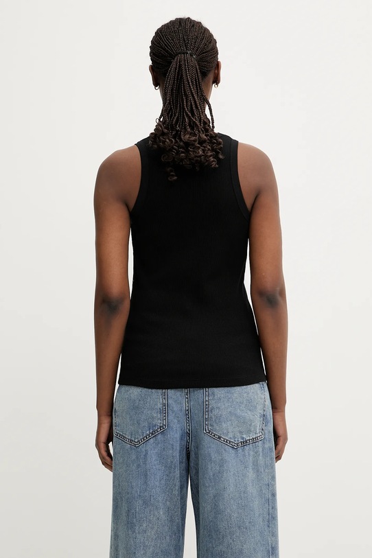 Одежда Хлопковый топ Coperni Rib Logo Tank COPJS12F5033 чёрный