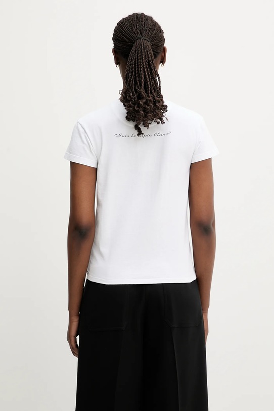 Ρούχα Βαμβακερό μπλουζάκι MM6 Maison Margiela S62GD0199.M20108.100 λευκό