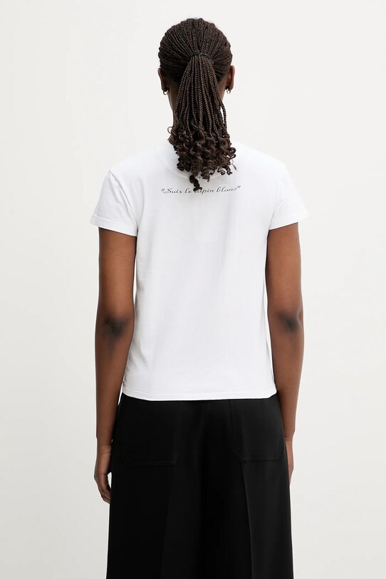 Ρούχα Βαμβακερό μπλουζάκι MM6 Maison Margiela S62GD0199.M20108.100 λευκό