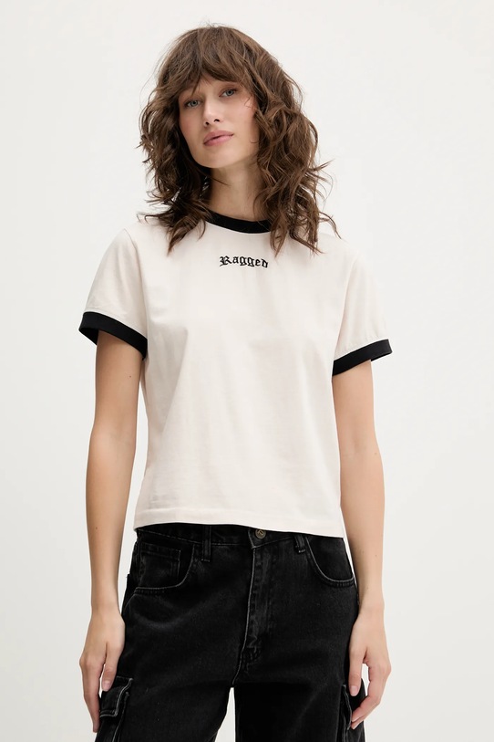 Îmbrăcăminte The Ragged Priest tricou din bumbac RPSS251084JS bej
