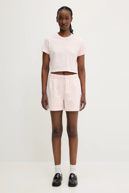 Pamučna majica Maison Kitsuné Baby Fox Patch Baby MW00105KJ0008 roza