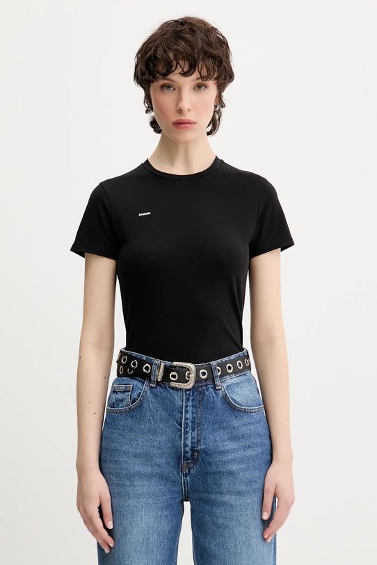 Pangaia t-shirt Cotton-Stretch T-shirt slim nero 10002430