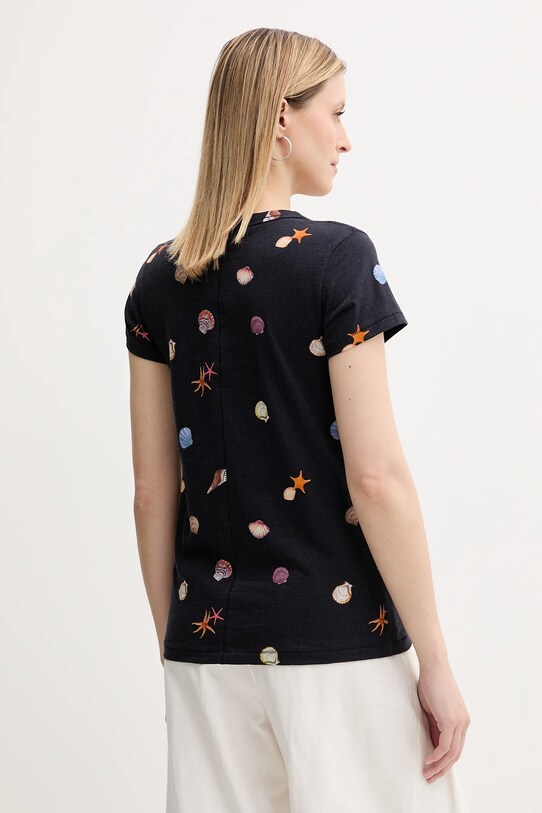Odzież Rag & Bone t-shirt bawełniany WCC25PT016CH16 granatowy