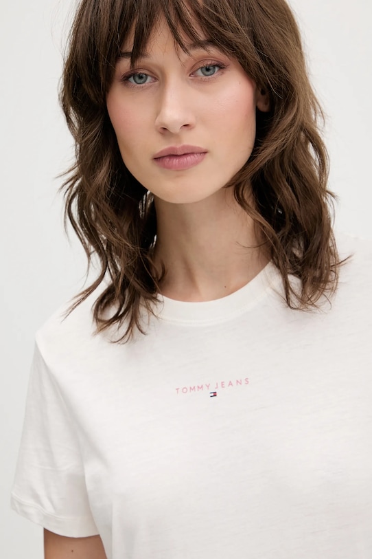 Tommy Jeans t-shirt beżowy DW0DW21964