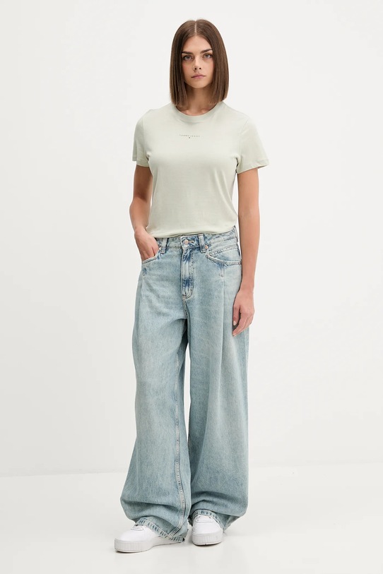 Футболка Tommy Jeans DW0DW21964 зелений AW25