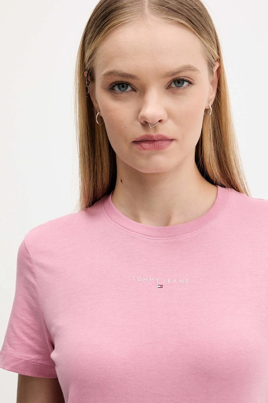 Μπλουζάκι Tommy Jeans ροζ DW0DW21964