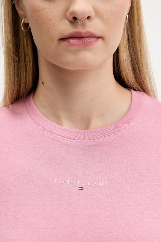 Μπλουζάκι Tommy Jeans DW0DW21964 ροζ