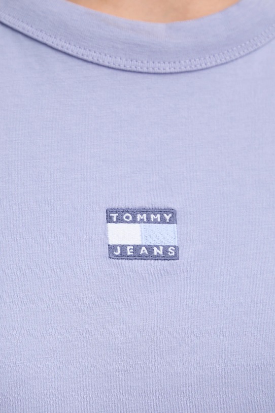 Tommy Jeans t-shirt bawełniany DW0DW22202 fioletowy