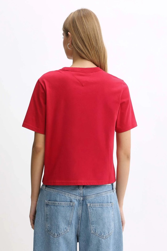 Odzież Tommy Jeans t-shirt bawełniany DW0DW22202 różowy