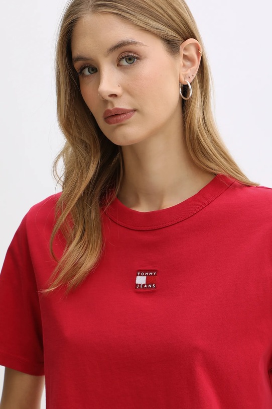 Tommy Jeans t-shirt bawełniany różowy DW0DW22202