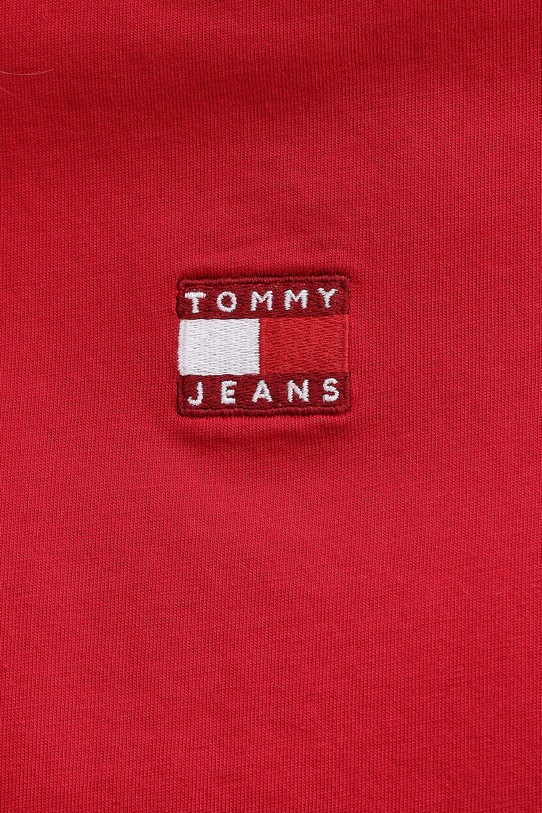 Бавовняна футболка Tommy Jeans DW0DW22202 рожевий